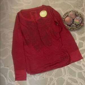 NWT 🌷GOOD KARMA LIFE IS GOOD🌷Sun blossom burst long sleeve organic cotton Henley